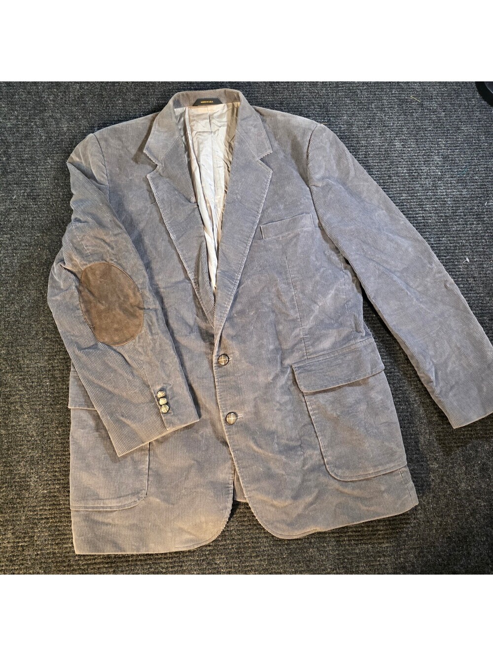 Vintage Haggar Men's Corduroy Sport Coat with Suede Elbow Patches Size 46L